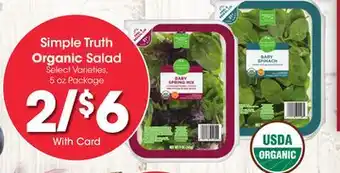 Ralphs Simple Truth Organic Salad offer