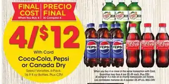 Ralphs Coca-Cola, Pepsi or Canada Dry offer