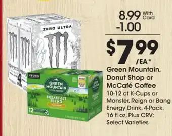 Ralphs Green Mountain, Donut Shop or McCafé Coffee offer