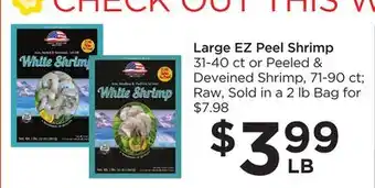 Food 4 Less Large EZ Peel Shrimp offer