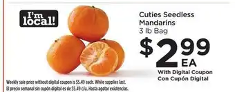 Food 4 Less Cuties Seedless Mandarins offer