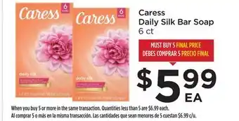 Food 4 Less Caress Daily Silk Bar Soap offer