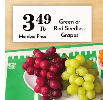 Pavilions Green or Red Seedless Grapes offer