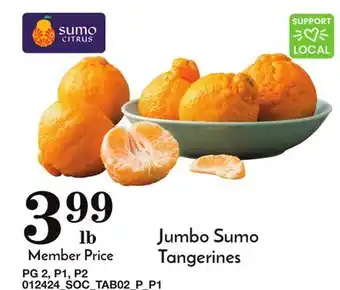 Pavilions Jumbo Sumo Tangerines offer