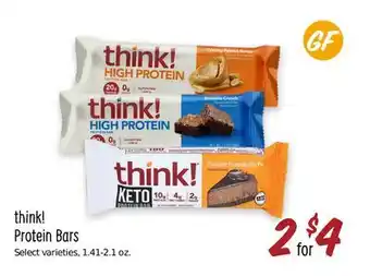 Sprouts Farmers Market think! Protein Bars offer