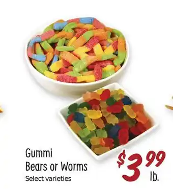 Sprouts Farmers Market Gummi Bears or Worms offer