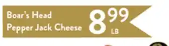 Fresh Thyme Boar's Head Pepper Jack Cheese offer