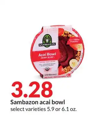 Hy-Vee Sambazon acai bowl offer