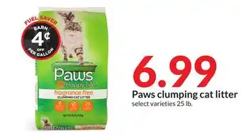 Hy-Vee Paws clumping cat litter offer