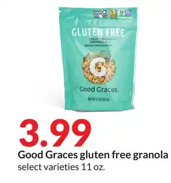 Hy-Vee Good Graces gluten free granola offer