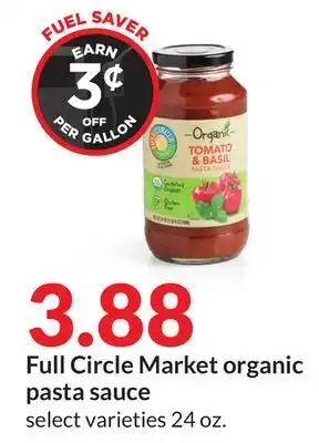 Hy-Vee Full Circle Market organic pasta sauce offer