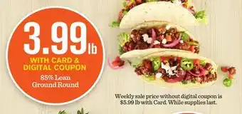 Mariano's 85% Lean Ground Round offer