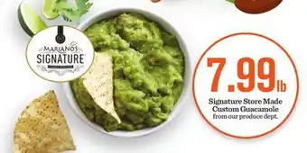 Mariano's Signature Store Made Custom Guacamole offer