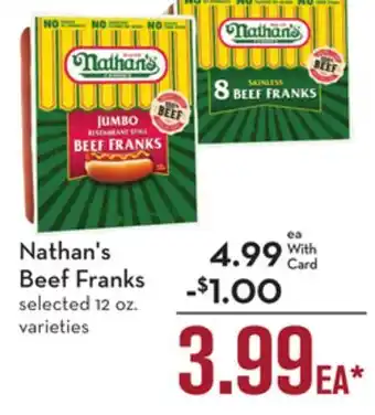 Mariano's Nathan's Beef Franks offer