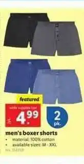 Lidl Men's Boxer Shorts offer