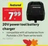Lidl 20v Power Tool Battery Charger offer