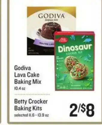 Lowes Foods Godiva Lava Cake Baking Mix, Betty Crocker Baking Kits offer