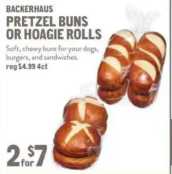 New Seasons Market Backerhaus Pretzel Buns Or Hoagie Rolls offer