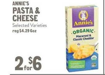 New Seasons Market Annie's Pasta & Cheese offer