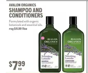 New Seasons Market Avalon Organics Shampoo And Conditioners offer