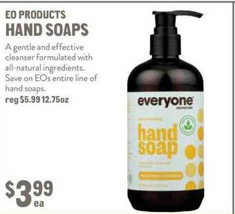 New Seasons Market EO Products Hand Soaps offer