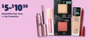 Family Dollar Maybelline Eye, Face, or Lip Cosmetics offer