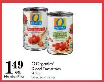 Pavilions O Organics Diced Tomatoes offer
