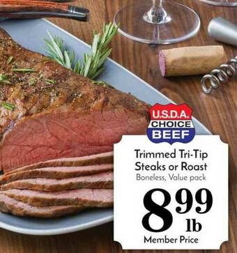 Pavilions Trimmed Tri-tip Steaks Or Roast offer