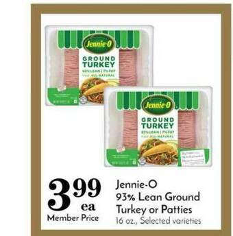 Pavilions Jennie-o 93% Lean Ground Turkey Or Patties offer