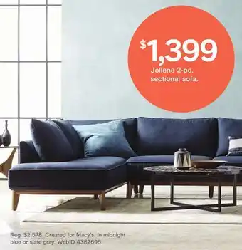 Macy's Jollene Fabric Sectional and Sofa Collection, Created for Macy's offer