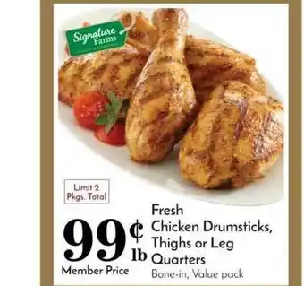 Pavilions Chicken Drumsticks, Thighs Or Leg Quarters offer