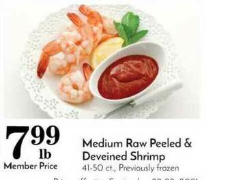 Pavilions Medium Raw Peeled & Deveined Shrimp offer