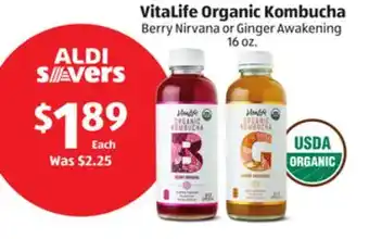 Aldi VitaLife Organic Kombucha offer