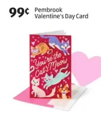 Aldi Pembrook Valentine's Day Card offer
