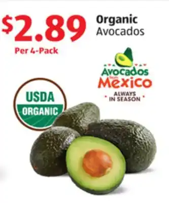 Aldi Organic Avocados offer