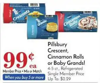Pavilions Pillsbury Crescent, Cinnamon Rolls Or Baby Grands! offer