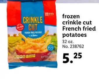 Lidl frozen crinkle cut French fried potatoes offer
