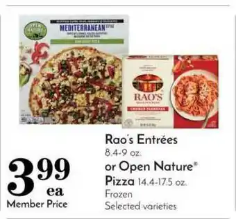 Pavilions Rao's Entrées Or Open Nature® Pizza offer