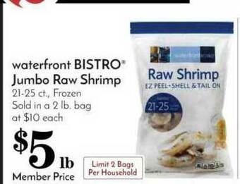 Pavilions Waterfront Bistro® Jumbo Raw Shrimp offer