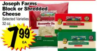 Superior Grocers Joseph Farms Block or Shredded Cheese offer