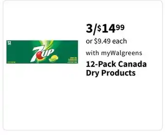 Walgreens 12-Pack Canada Dry Products offer