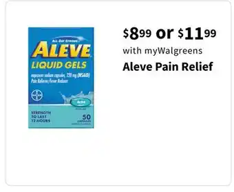 Walgreens Aleve Pain Relief offer