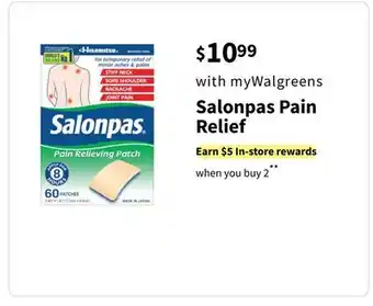 Walgreens Salonpas Pain Relief offer