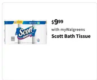 Walgreens Scott Bath Tissue offer