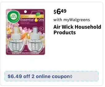 Walgreens Air Wick Household Products offer