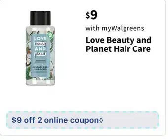 Walgreens Love Beauty and Planet Hair Care offer