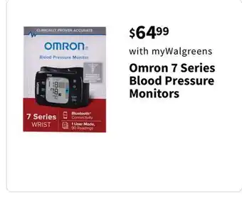 Walgreens Omron 7 Series Blood Pressure Monitors offer