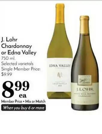 Pavilions J. Lohr Chardonnay Or Edna Valley offer