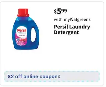 Walgreens Persil Laundry Detergent offer