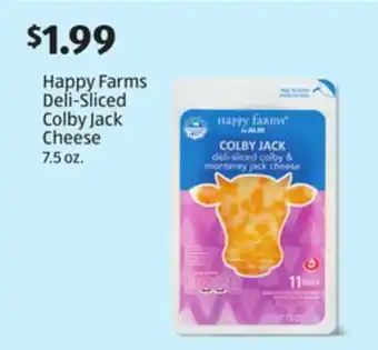 Aldi Happy Farms Deli-Sliced Colby Jack Cheese offer